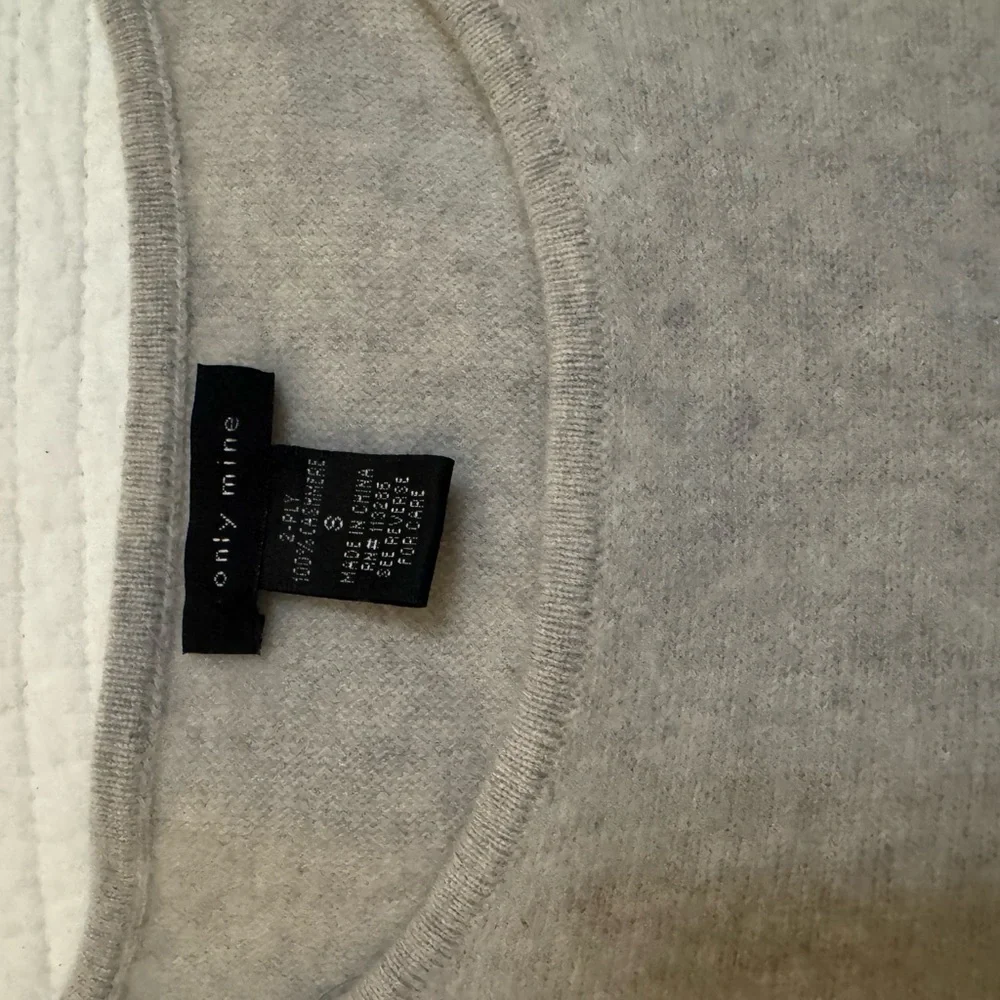 Only Mine 100% Cashmere Women's Hombre 2 ply Sweater - Cream grey black - Picture 4 of 4